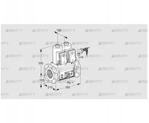 VCS8100F05NNWRE/PPEP/PPEP (88207805) Сдвоенный газовый клапан Kromschroder