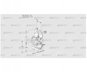 VAG240R/NQAE (88013327) Газовый клапан с регулятором соотношения Kromschroder