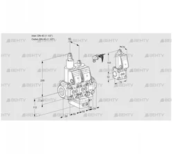 VCH2E40R/40R05LHEVWR/PPPP/BSPP (88105735) Клапан с регулятором расхода Kromschroder