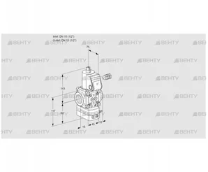 VAD115R/NP-50B (88026431) Газовый клапан с регулятором давления Kromschroder