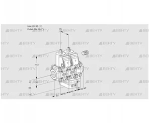 VCH1E25R/25R05NHEVQR/PPPP/PPPP (88101092) Клапан с регулятором расхода Kromschroder