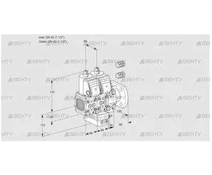 VCH2E40F/40F05FNHEVWR3/PPPP/PPPP (88101291) Клапан с регулятором расхода Kromschroder