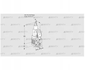 VAS3T-/50N/LKGR (88017096) Газовый клапан Kromschroder