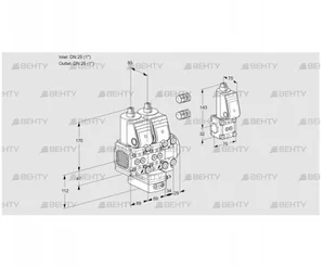 VCH2E25R/25R05FNHEVWR3/PPPP/PPZS (88103439) Клапан с регулятором расхода Kromschroder