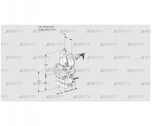 VAG120/15R/NWBE (88005048) Газовый клапан с регулятором соотношения Kromschroder