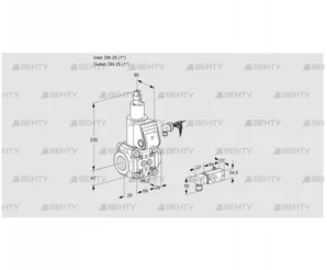 VAS225R/LW (88031123) Газовый клапан Kromschroder