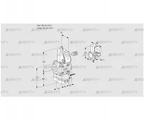 VAG120R/NWAE (88024589) Газовый клапан с регулятором соотношения Kromschroder