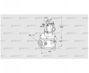 JSAV 40R40/2-3Z (86362051) Предохранительный запорный клапан Kromschroder