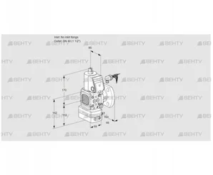 VAG2-/40F/NWAN (88016823) Газовый клапан с регулятором соотношения Kromschroder