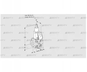 VAS2T50N/LW (88008881) Газовый клапан Kromschroder