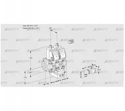 VCH2E40R/40R05NHEWR/PP-3/PPPP (88105282) Клапан с регулятором расхода Kromschroder