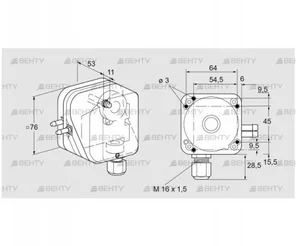 DL 150KH-3 (84444435) Датчик-реле давления воздуха Kromschroder