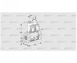 VCS8T100A05NLQSRE/PPPP/PPVP (88207388) Сдвоенный газовый клапан Kromschroder