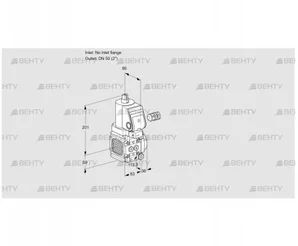 VAS3-/50R/NWGR (88024600) Газовый клапан Kromschroder