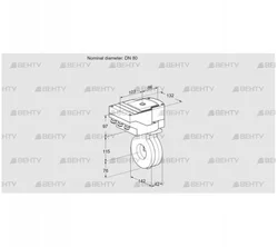 IBA80Z05/40A2D (88301477) Дроссельная заслонка Kromschroder