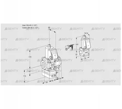 VAG2E40R/40R05GEVQR/PP/ZS (88102656) Газовый клапан с регулятором соотношения Kromschroder