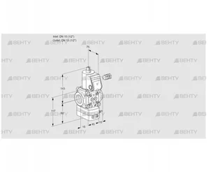 VAD115R/NW-100B (88000262) Газовый клапан с регулятором давления Kromschroder