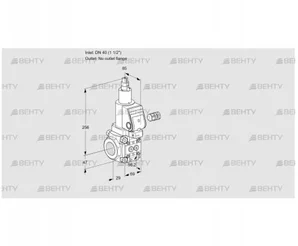 VAS240/-R/LQGR (88026060) Газовый клапан Kromschroder