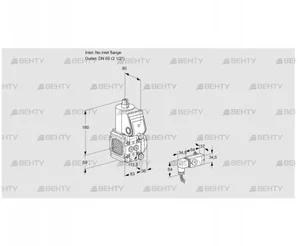 VAS3T-/65N/NQ (88011145) Газовый клапан Kromschroder