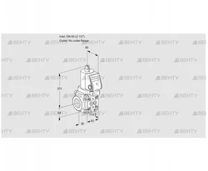 VAS3T65/-N/NKGR (88028509) Газовый клапан Kromschroder