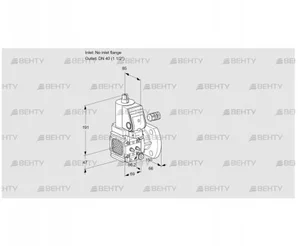 VAS2-/40F/NWSR (88011712) Газовый клапан Kromschroder