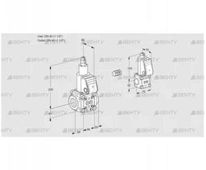 VAS2E40R/40R05LWR/PP/BS (88104493) Газовый клапан Kromschroder