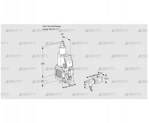 VAS2T-/25N/LQ (88021830) Газовый клапан Kromschroder