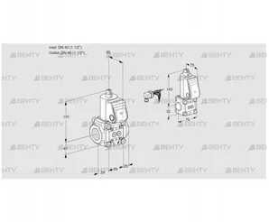 VAS2E40R/40R05NWR/PP/BS (88106828) Газовый клапан Kromschroder