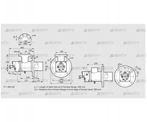 BIO 140KB-300/285-(66E)E (84099857) Газовая горелка Kromschroder