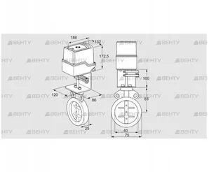 IDR40Z03D100AU/50-60W30TR10 (88303133) Дроссельная заслонка Kromschroder