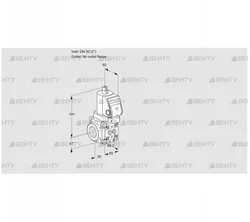 VAS2T50/-N/NQGR (88027145) Газовый клапан Kromschroder