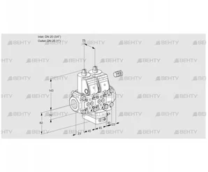 VCH1E20R/25R05NHEVWR/PPPP/PPPP (88105649) Клапан с регулятором расхода Kromschroder