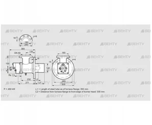 BIO 140RD-350/335-(27)E (84008148) Газовая горелка Kromschroder