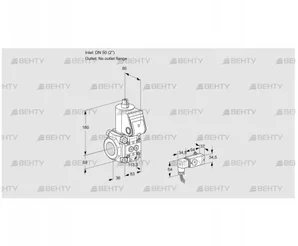 VAS3T50/-N/NQ (88013555) Газовый клапан Kromschroder