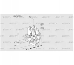 VCH3E50R/50R05NHEVWR3/PPPP/PPPP (88106133) Клапан с регулятором расхода Kromschroder