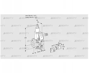 VAS340R/LW (88032145) Газовый клапан Kromschroder