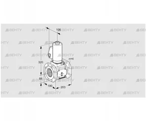 VAS7T80A05NKGLB/PP/PP (88206837) Газовый клапан Kromschroder