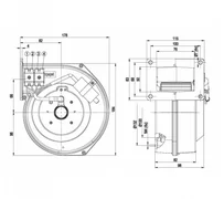 Центробежный вентилятор ebmpapst G2E120AR77A6