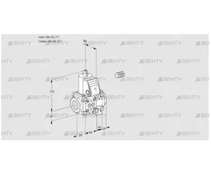 VAS2E25R/50R05NVWR/PP/PP (88102447) Газовый клапан Kromschroder