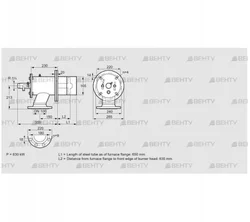 ZIO 165RB-650/635-(17)D (84246177) Газовая горелка Kromschroder