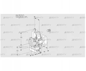 VAG2E50R/40F05GEVWR/PP/PP (88102297) Газовый клапан с регулятором соотношения Kromschroder