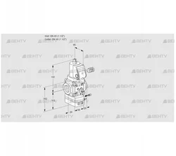 VAG240R/NQSRAE (88019799) Газовый клапан с регулятором соотношения Kromschroder