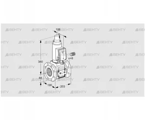 VAS780F05LKGR3E/PP/PP (88203588) Газовый клапан Kromschroder