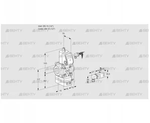 VAD115R/NW-100B (88000362) Газовый клапан с регулятором давления Kromschroder