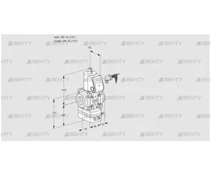 VAD115R/NQ-100B (88018774) Газовый клапан с регулятором давления Kromschroder