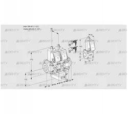 VCH2E40R/40R05NHEVWR6/PPPP/PPBS (88100882) Клапан с регулятором расхода Kromschroder