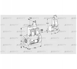 VCS665F05NLKR3E/PPZ-/PPPP (88206510) Сдвоенный газовый клапан Kromschroder