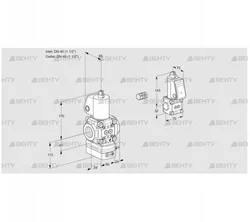 VAG2E40R/40R05GEWL/BS/PP (88103674) Газовый клапан с регулятором соотношения Kromschroder