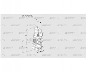 VAG2T-/40N/NQGRAA (88014979) Газовый клапан с регулятором соотношения Kromschroder