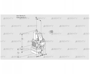 VAD2E50R/50R05FD-25VWR/PP/PP (88102185) Газовый клапан с регулятором давления Kromschroder